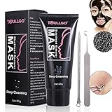 Peel Off Mask, Blackhead Remover Kit, Charcoal Peel Off Mask, Activated Charcoal Deep Pore Cleansing Mask for Face Nose Acne Treatment Oil Control,60g