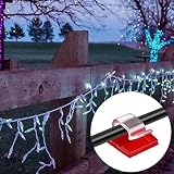 Maitys 60pk Small Clear Adhesive Cable Clips Outdoor Wire Management Hooks view 5