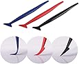 FOSHIO Vinyl Car Wrapping Flexible Micro Squeegee Curves Slot Tint Tool Set 3 in 1 with Different Hardness for Installing Vehicle Wraps and Auto Stickers