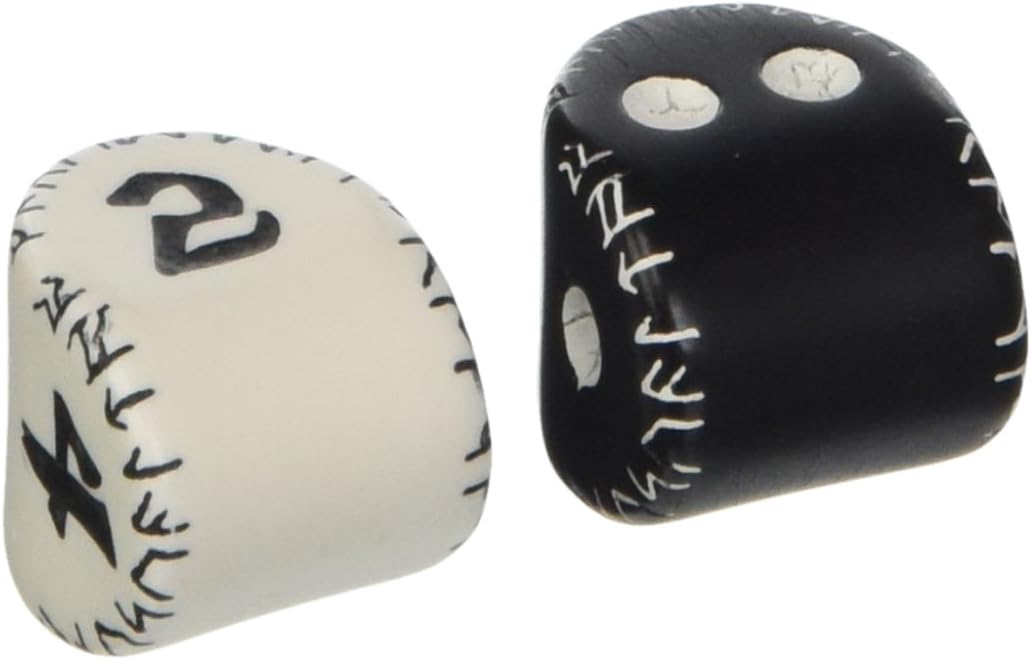 Amazon.com: Q-Workshop D2 &amp; D4 Runic Dice: 1X Black&amp;White D2 + 1X White ...