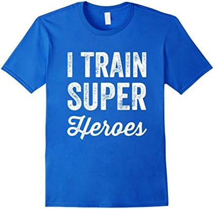 Mens I Train Superheroes T-Shirt 2XL Royal Blue