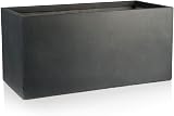 IDEALIST 60cm Large Trough Planter Dark Grey Fibrestone Drainage Holes L60 W30 view 6