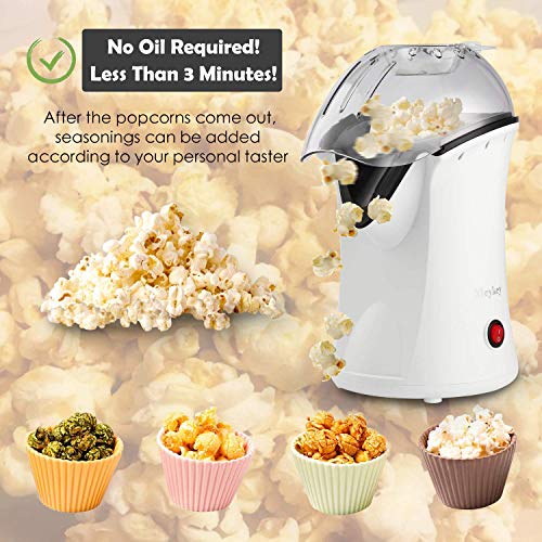 Hot Air Popcorn Machine, 1200 W Popcorn Popper, Electric Popcorn Maker