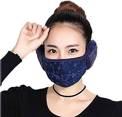 Winter Warmer Cold Weather Dust Protective Soft Earloop Mouth Nose Face Mask With Earmuffs