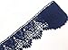 8CM Width Europe Crown Pattern Inelastic Embroidery Lace Trim,Curtain Tablecloth Slipcover Bridal DIY Clothing/Accessories.(4 Yards in one Package) (Navy Blue)
