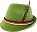 Costume Agent German Alpine Bavarian Oktoberfest Costume Hat with Feather - Green - German Hat For Men & Women - Bavarian Hat for Lederhosen