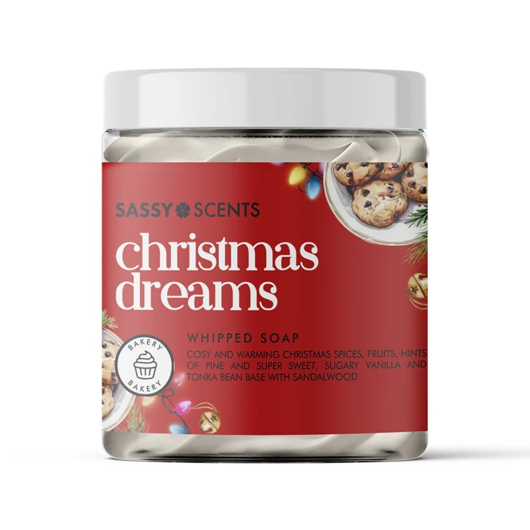 Sassy Scents Christmas Dreams Whipped Soap | Cleansing + Nourishing | Gentle For All Skin Types | 115g