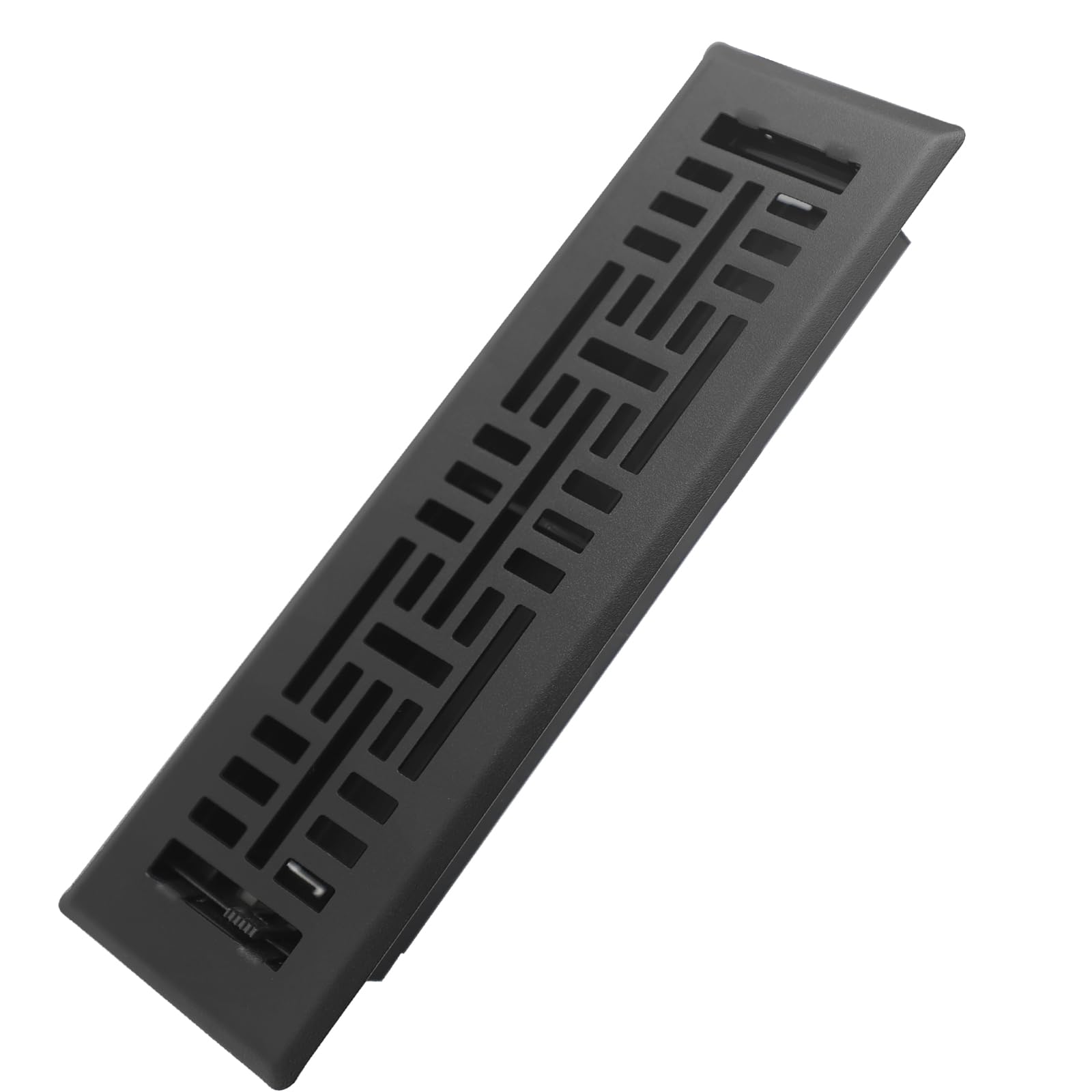 Photo 1 of Howeall 2x10 Inches Heavy Duty Walkable Floor Register Easy Adjust Air Supply Lever Floor Vents - Seattle Design - Vent Cover for Home Floor - Matte Black