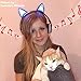 Cat Ear Headphones,MindKoo Flashing Glowing Cosplay Fancy Kids Headphones Foldable Gaming Headsets Earphone with LED Flash Light for iPhone 6S,Android Mobile Phone,PC Laptop Computer
