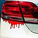 Iuhan Fashion Red Blood Car Stickers Reflective Car Decals Light Bumper Body Sticker Decal