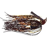 Buckeye Lures Mop Jig with Heavy Living Rubber Skirting, Double Rattles &amp; Mustad Flippin' Hook | Durable Chip-Resistant Bass Fishing Bait