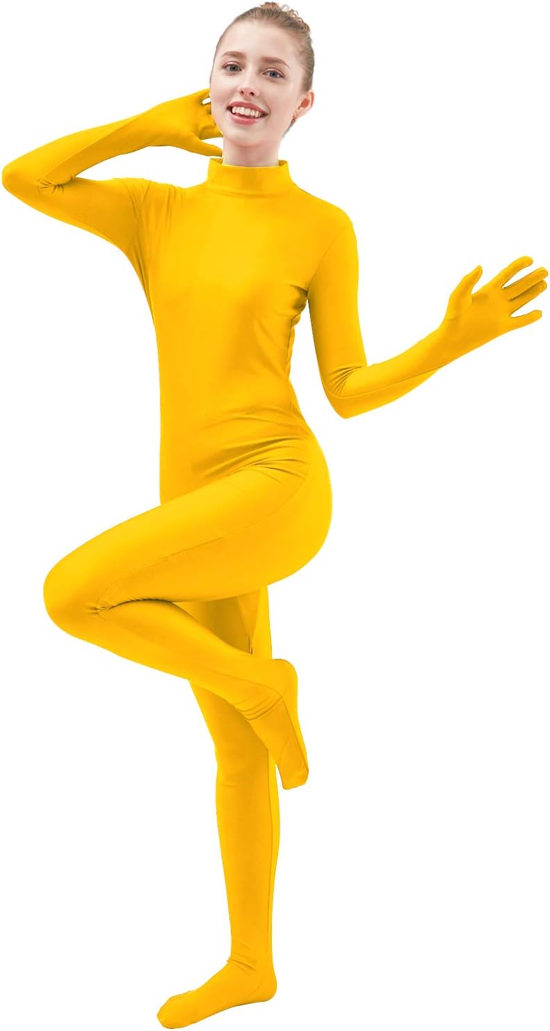 EnsnovoWomens One Piece Unitard Full Body suit Spandex Skin Tights