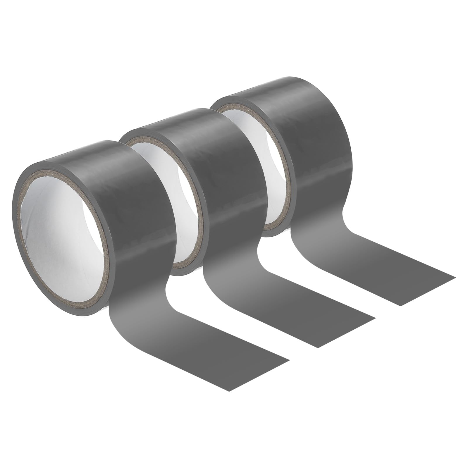 PATIKIL Non Stick Static Tapes 2 in x 50 Ft 3 Roll Duct Tape for Organizing Cable Silver