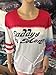 KUFV Women's Harley Quinn Daddy's Lil Monster 3/4 Sleeve Baseball Shirt