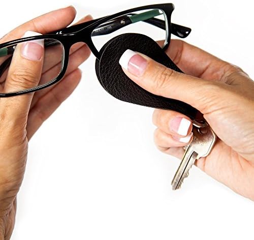Gwee - Keyring, Magnetic Microfiber Eyeglass Cleaning Cloth, Perfect for Wiping Glasses and Touchscreens, Includes Keyring for Easy Access, Ultra-Fresh Antimicrobial Protection, Black 2-Pack