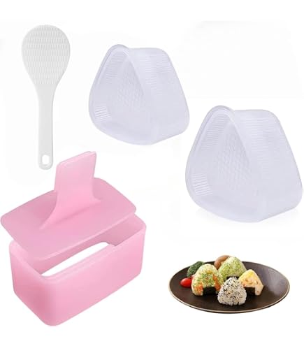 Moule à Riz Triangulaire Japonais - Polypropylène 8,5 X 8,5 Cm - Non Collant, Lavable | Pour Onigiri, Sushis, Façonnage Facile Boules De Riz - 3
