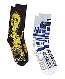 Star Wars R2-D2 C-3PO 2 Pair Pack Crew Socks