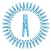 60PCS Baby Shower Clothespin Games Boy Plastic Mini Clothes Pins 1.4 inch for Party Decorations,DIY Crafts(Blue)