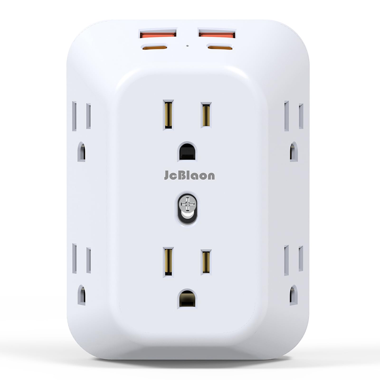 Multi Plug Wall Outlets, 6-Port Outlet Extender with 4 Charging USB ...