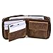 Itslife Men's RFID Leather Wallet Zipper Around Travel ID Case Zip Closure Bifold