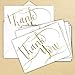 Gold Foil Thank You Note Cards / 50 Thank You Card Set / 3 1/2