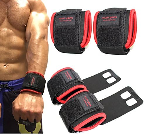 PIVOT gRIPS Cross Training Gloves &amp; Weight Lifting Wrist Wraps-2 in 1 Pullup WOD Hand Grips for Gymnastics, Kettlebell, Exercise, Fitness &amp; Deadlift Workouts; Callus &amp; Wrist Support for Men &amp; Women