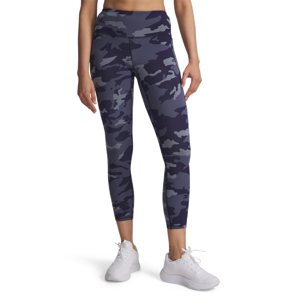 Under Armour Women’s Movement Print Ankle Leggings, (410) Midnight Navy / / Metallic Silver, Small