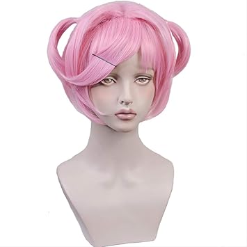 Amazon Com Belunot Game Ddlc Doki Doki Literature Club Natsuki Cosplay Wig Short Pink Heat Resistant Synthetic Hair Wigs Wig Cap Beauty