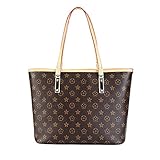 Olyphy Fashion Designer Tote Bags for Women, Leather Tote Handbags, Top Handle Shoulder Bags (Brown)