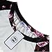 Women Floral Splice Shirt, Misaky Long Sleeve Round Neck Pullover Blouse (S, White)