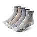 PEOPLE SOCKS Men's Women's Merino wool quarter socks 4 pairs 71% premium with Arch support Made in USA