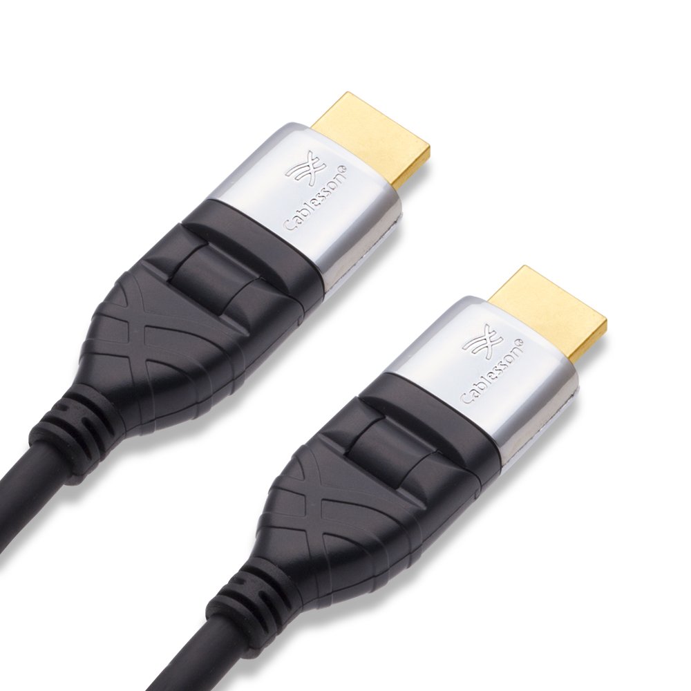 Ivuna Flex 5 feet HDMI Flexible Cable with Adjustable Swivel and Rotating 24K Gold and Ethernet - HDMI 2.0 Extension Cable with Rotating Adjusting Connectors