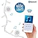Bright Tunes Decorative String Lights with Bluetooth Speakers, Warm White LED Lights, White Cord
