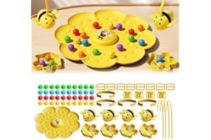 Busy Bees Game,Magnetic Bee Catcher Game, Portable Board Games with Magnetic Wands for Garden, Picnic, Camping, Travel Activi