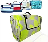 XXLarge Premium 3-Layer Most Durable Outdoor Blanket/Picnic Blanket – Waterproof with Cozy Polar Fleece Top| 80″x72″ Light Weight | Portable & Easy to fold|Perfect for Camping and Beach