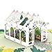 Liif Greenhouse Mothers Day Card, 3D Pop Up Birthday Card for Her, Mom, Wife, Women, Sister