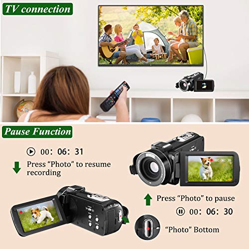 image for Welcam Video Camera with Microphone Vlogging Camera Digital Camcorder 