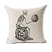 Halloween Skull and Pumpkin Throw Pillow Case Cushion Cover Decor Cotton Linen 18