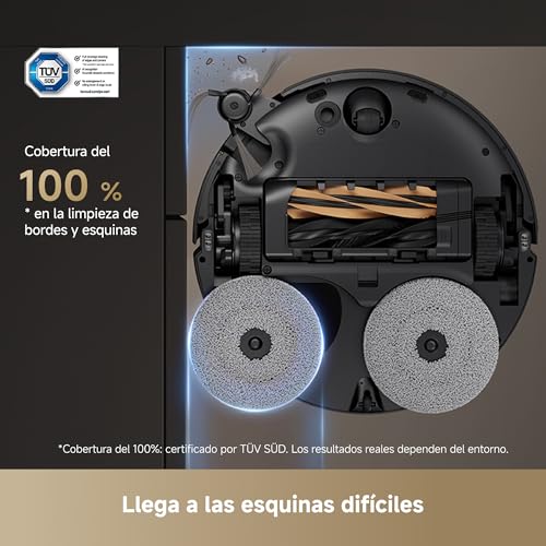 X50 Master Robot Aspirador con Estación Base Compacta de 24.9 cm, Llenado y Vaciado Automáticos, Estación Base 8 en 1, Evasión de Obstáculos, Limpia Debajo de Muebles Bajos, Succión 20.000 Pa