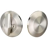 Yale One‑Side Deadbolt with Plate &ndash; Satin Nickel Interior Thumbturn Lock, Low‑Profile Design, Best for Inside‑Only Security