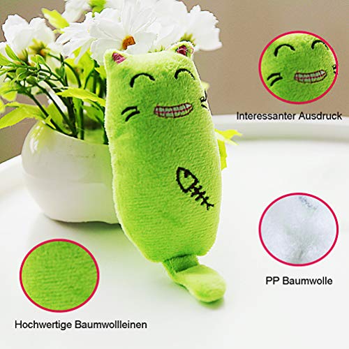 Katzenminze Spielzeug, 3 Stück Haustier Katzenminze Zähne Kauen Spielzeug, Interaktive Katze Plüschtiere Spielzeug zum Kauen,Reduzieren Sie die Einsamkeit von Haustieren, mit Frei Katzenminze Mäuse – Bild 4