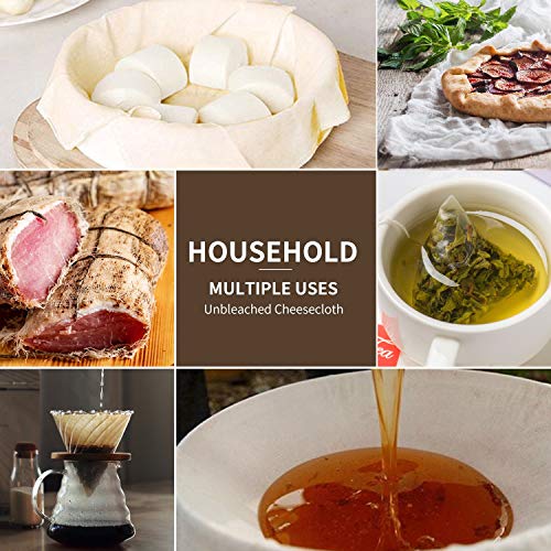 image for AUOON 5 Yards 45 Square Feet Grade 90 Cheese Cloth,100% Unbleached Cot