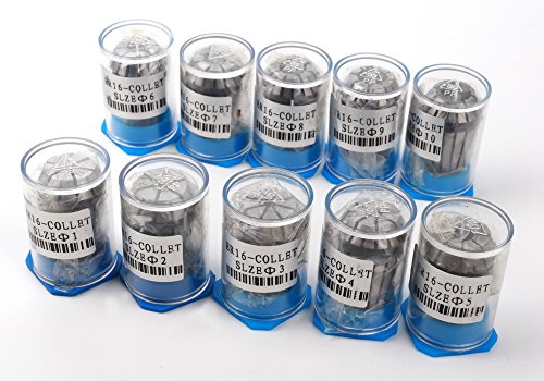 Z-COLOR 10pcs ER16 Precision SPRING COLLET Set For CNC Engraving Machine & Milling Lathe Tool(1mm-10mm) - Thumbnail 3
