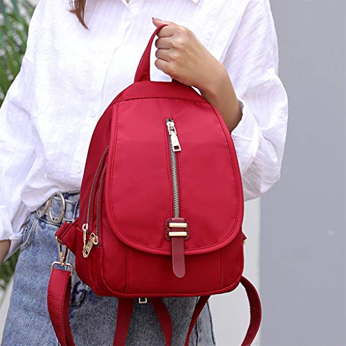 Excursion Sports Large Capacity Zipper Backpack for Women, Girls Solid Color Waterproof Student Shoulder Bag, Lightweight Street Travel Camping Satchel Schoolbag Daypacks