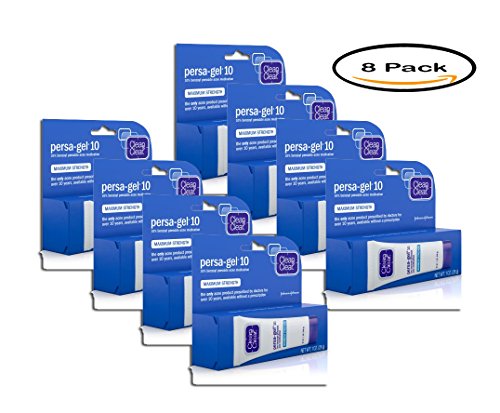 PACK OF 8 - Clean & Clear Persa-Gel 10 Acne Spot Treatment Medication, 1 Oz.