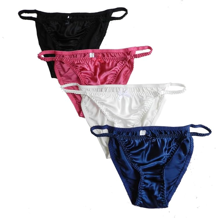 Sexy Donna Seta Raso Perizoma Bikini Tanga Mutandine T Schiena Intimo M