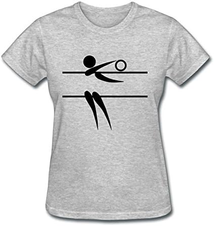 Lovely Designed Gray Women Volleyball Casual T Shirt Xxx-large