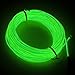 lychee 15ft El Wire,Neon Glowing Strobing Electroluminescent Light El Wire/Battery Pack for Parties, Halloween Decoration (Green)