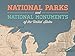 US National Parks & Monuments Map 18x24 Poster (Tan & Slate Blue)