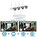 Security Camera System, LESHP CCTV HD 720P IP Camera 4 Channel Wireless Wi-Fi Home Surveillance Video with Super Day/Night Vision, IP65 Weatherproof, No HDD